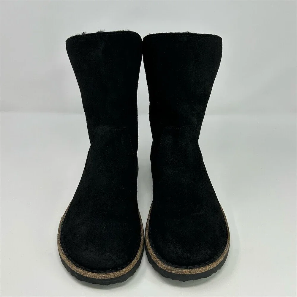 Birkenstock Uppsala Shearling Womens Mid-Calf Winter Boots Black Buckle EU 40 - Picture 4 of 11